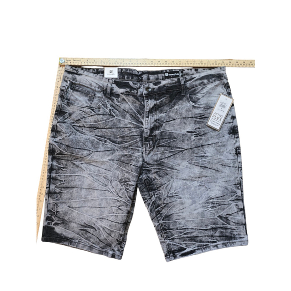 Men's SP Essentials Marble Grey Black Shorts Active Flex Size 46 - Picture 3 of 4